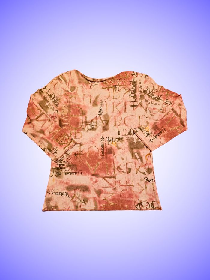 Tee-shirt Cache-cœur Rose Imprimé Taille Unique Sourcing - photo numéro 2