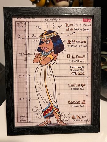 Cadre décoratif bois noir 13x18 – Cléopâtre (Astérix)