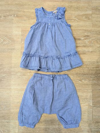 Ensemble bleu 6 mois bébé fille 