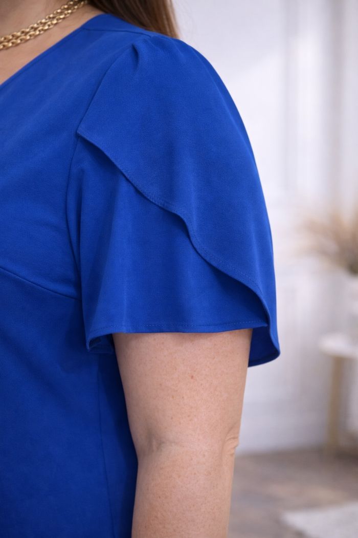 Robe nœud torsadé élégance azur bleu roi Femme taille 54 marque Asos 💍 - photo numéro 2