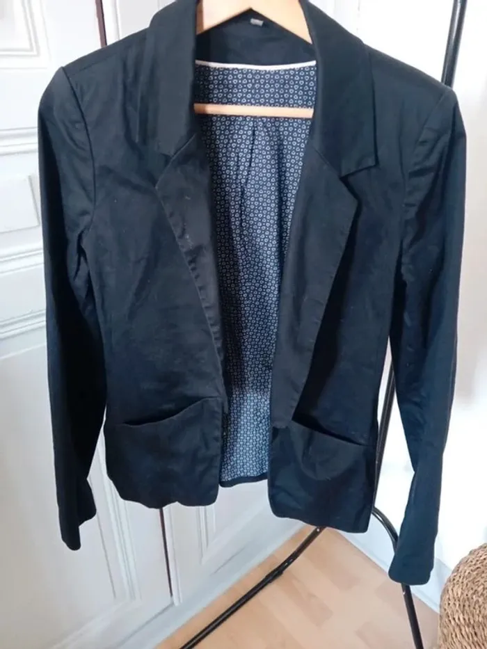 Veste cintrée bleu marine - Nafnaf - 40 - photo numéro 5