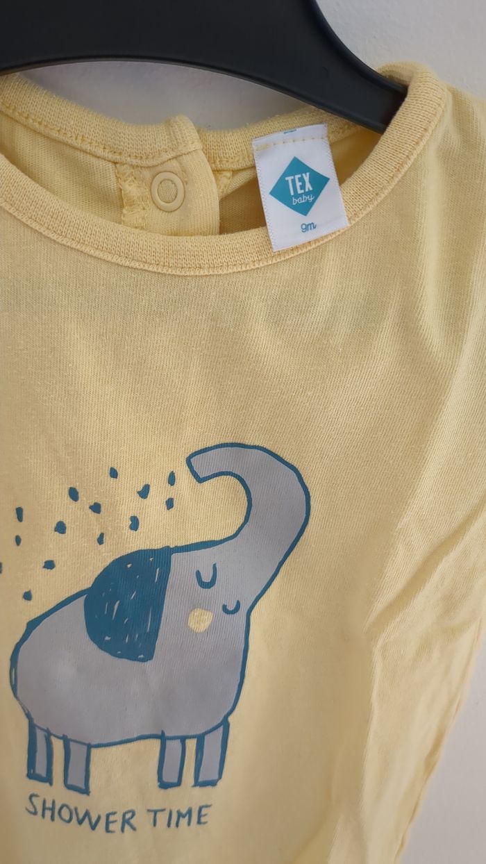 Combishort jaune Tex 9 mois - photo numéro 2
