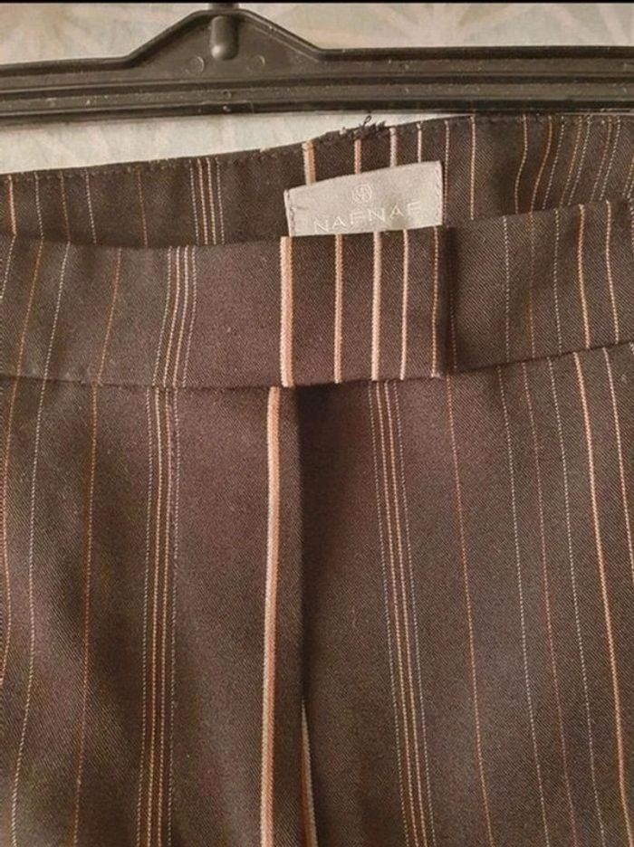 Pantalon Naf Naf noir à rayures taille 38 - photo numéro 8