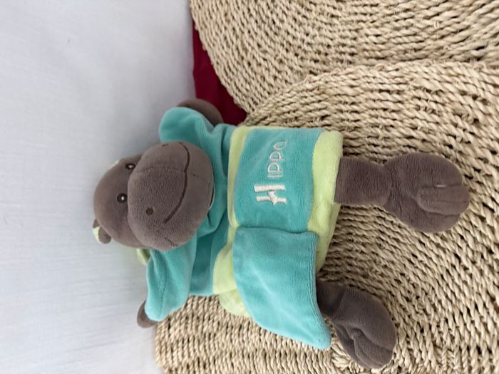 Doudou marionnette hippopotame BABY NAT Alphabet H - photo numéro 3