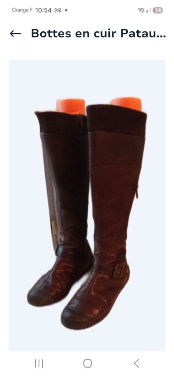 Bottes hautes cuir Pataugas