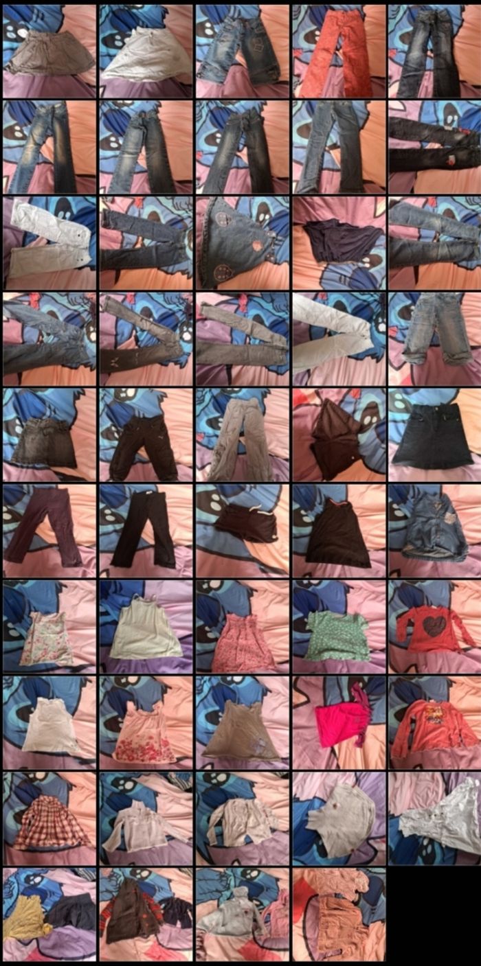 Lot de vêtements fille taille 8 ans , 53 articles