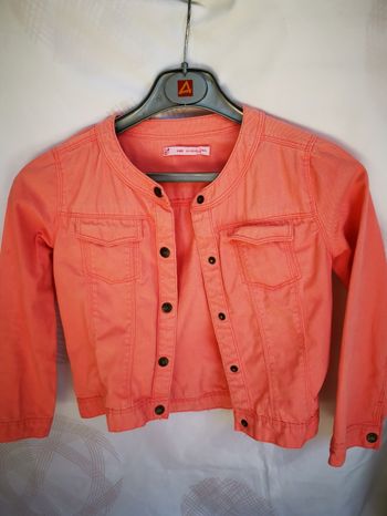 Veste en Jean's rose saumon