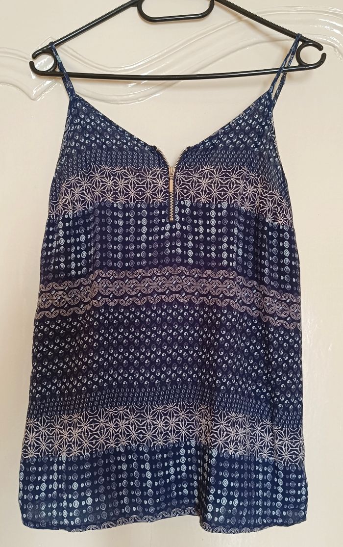 Top Cache Cache bleu marine à motifs - photo numéro 2