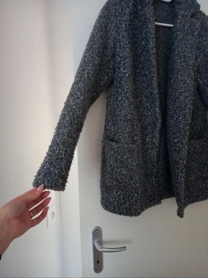 Manteau gris chiné à poches. Taille 36. Cache Cache - photo numéro 3