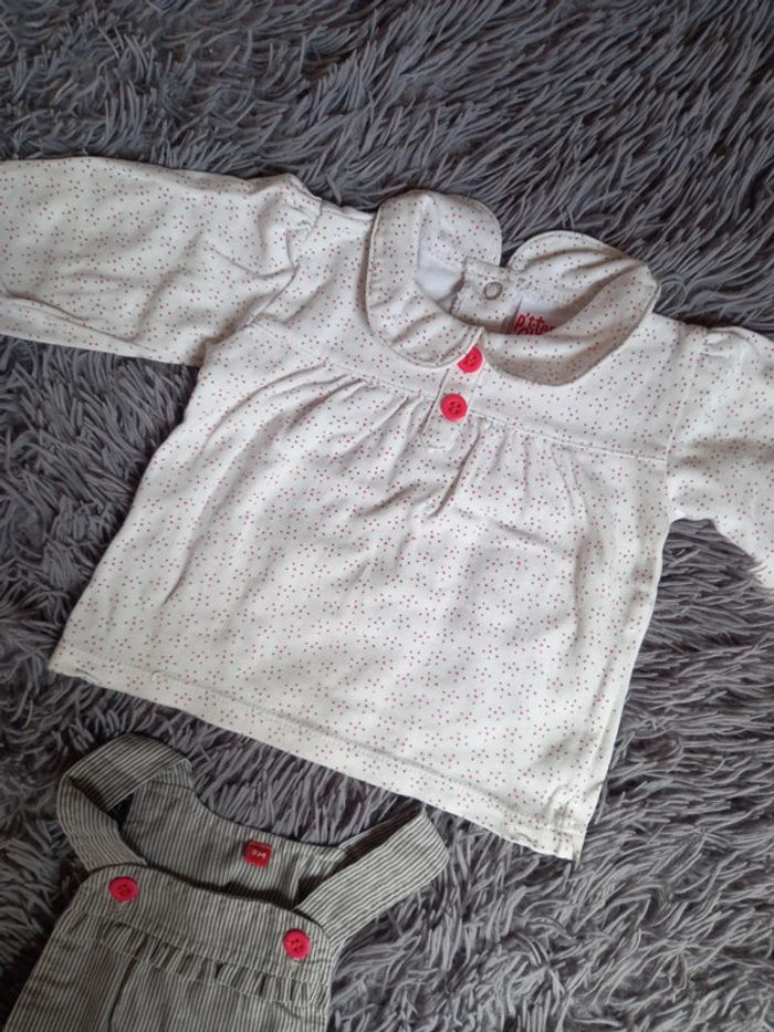 Ensemble fille Robe boule + blouse 3 mois - photo numéro 4