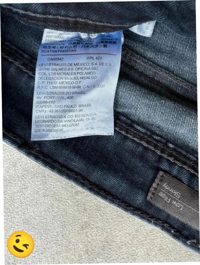 Jeans Levi's Demi Curve W27 FR36 L32 coupe skinny noir Femme Women pan532b - photo numéro 6