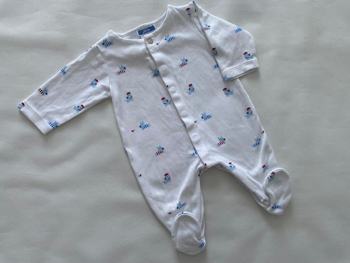 Pyjama bébé garçon 3 mois Jacadi blanc motifs petits chiens