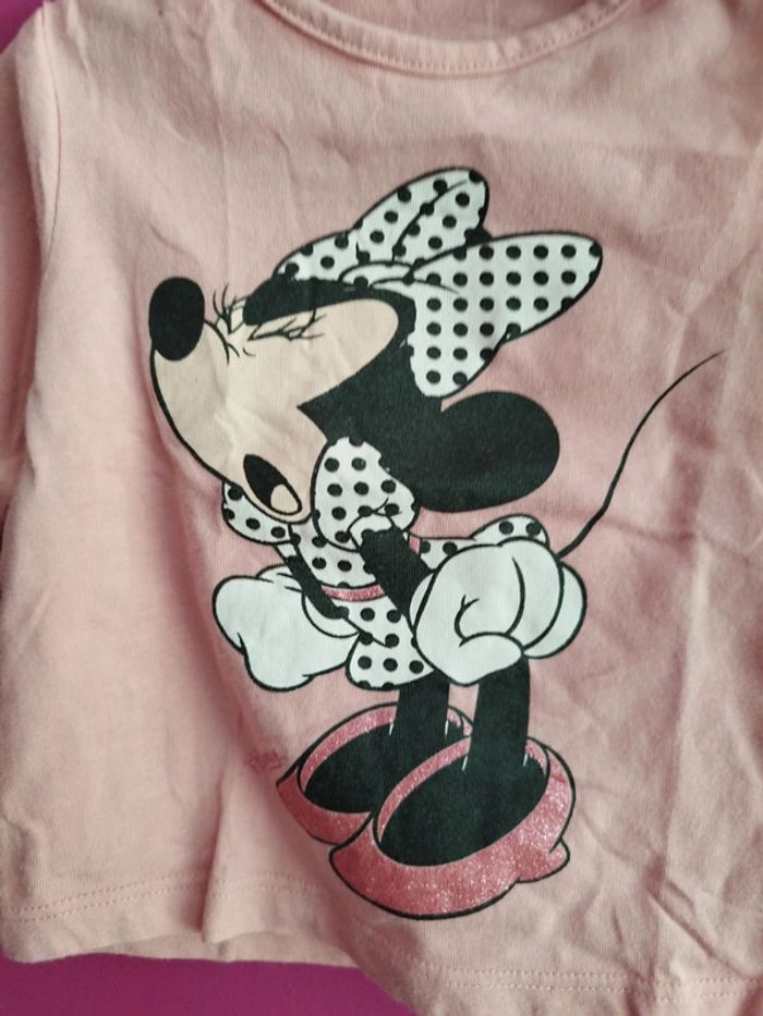 Tee-shirt manches longues fille Minnie Disney taille 3 mois b6 - photo numéro 2