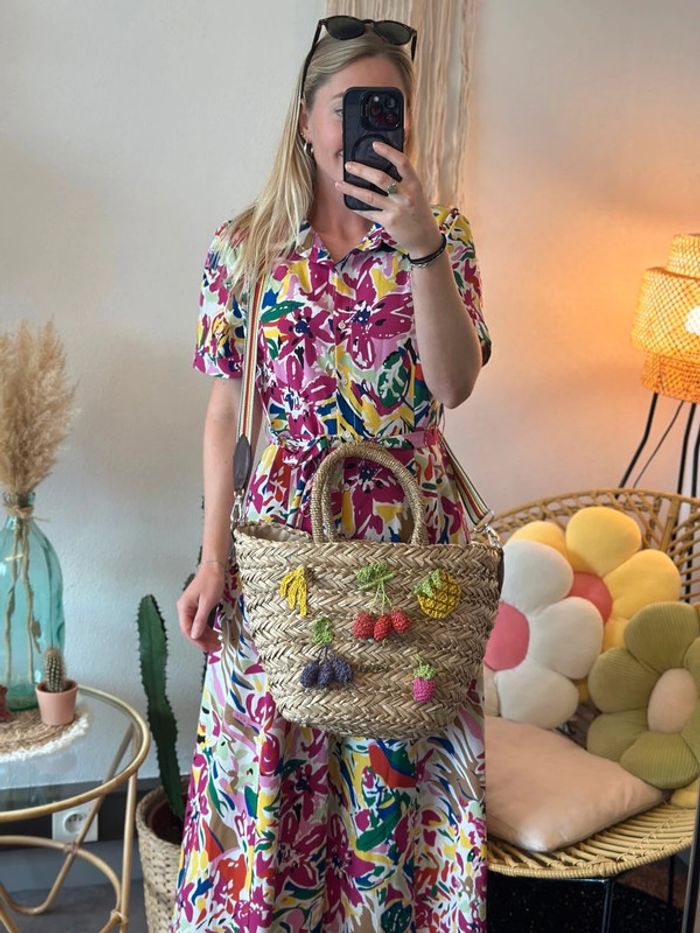 Robe longue à motifs fleuris - Taille S (Ycoo Paris)