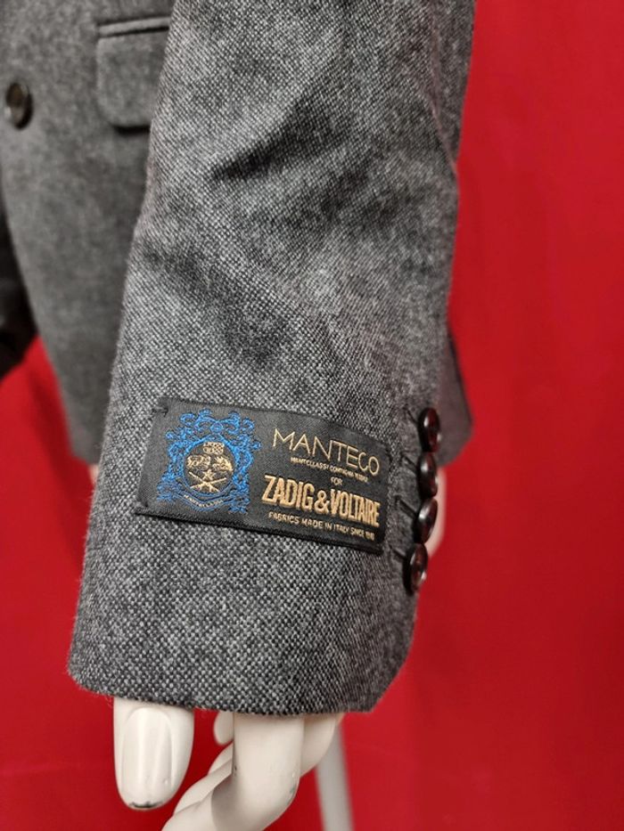 Zadig & Voltaire blazer Viks wool gris * T44 * unisexe - photo numéro 3