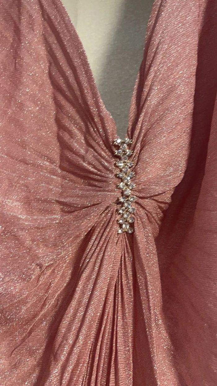 Robe longue tissu pailletté - photo numéro 3