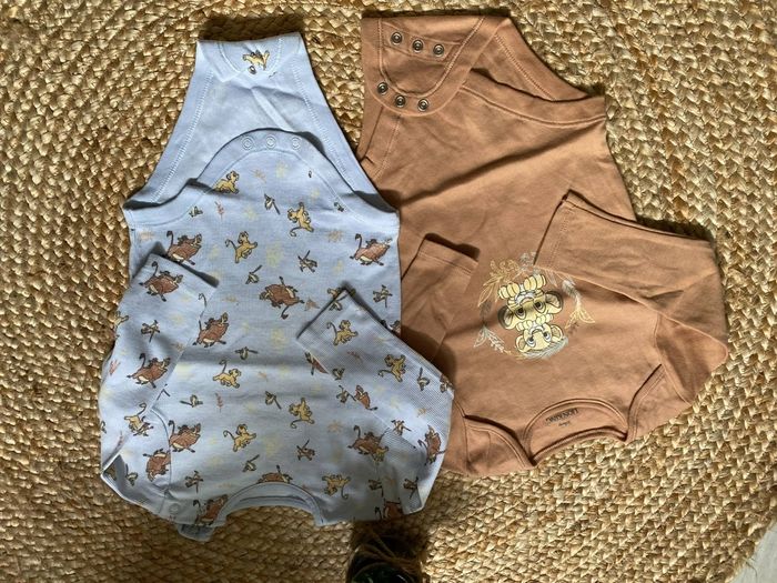 Lot 3 bodies ml 12/18 mois roi lion simba disney - photo numéro 2