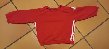 Pull sweat Adidas rouge 9 12 mois