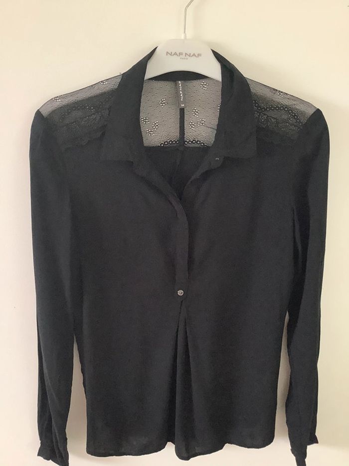 Chemise noire avec dentelle Naf naf 34 - photo numéro 4