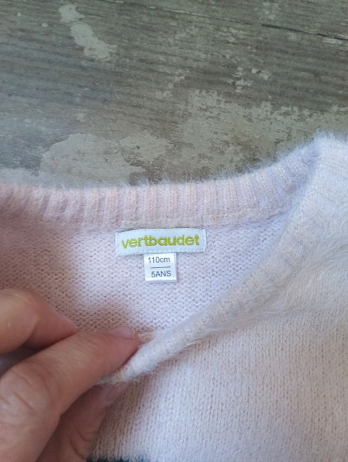 Pull Fille 5 ans Licorne sequins Vertbaudet - photo numéro 2