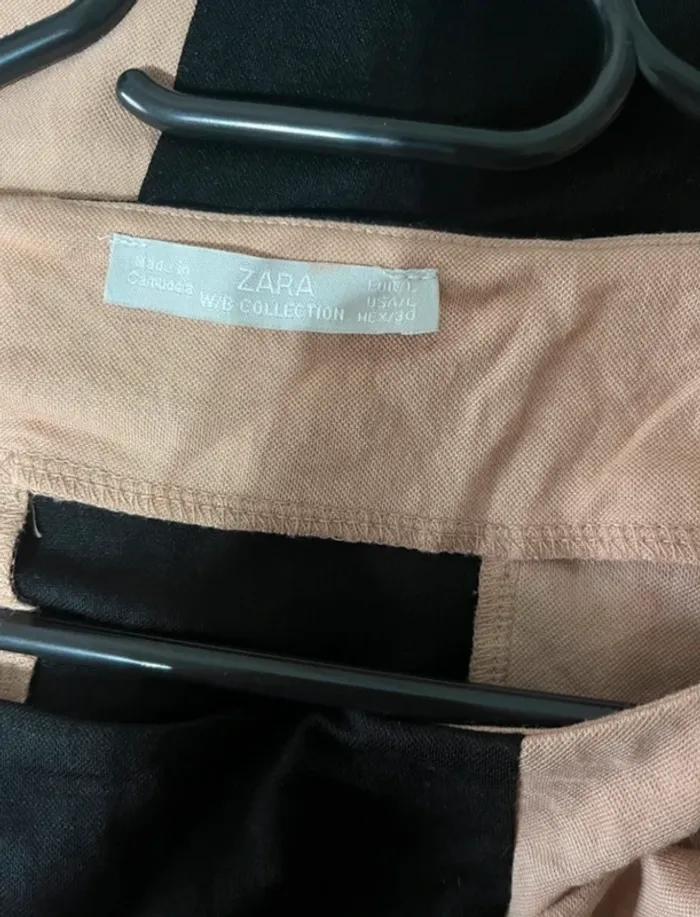 Robe Zara à rayures noires et beiges - photo numéro 3