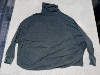 T shirt col roulé manches "chauve souris"