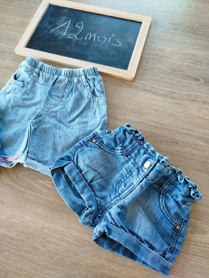 Shorts en jean taille 12mois - photo numéro 3