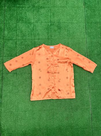 Tunique Etam orange étoiles M femme très bon état