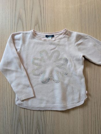 Pull rose pâle sequins Okaïdi