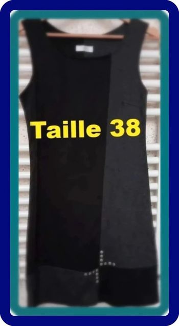 Robe noire grise Cache Cache Taille 38