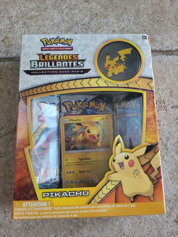 Légendes brillantes pin's collector pikachu coffret