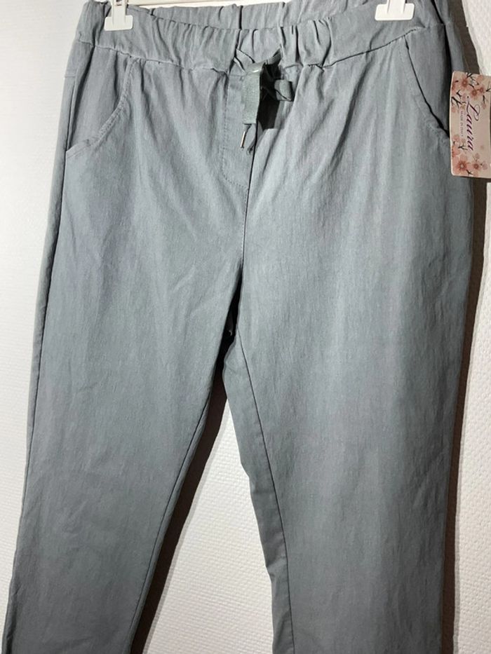 Pantalon élastique femme taille unique (46-50)- laura- neuf avec étiquette - photo numéro 2
