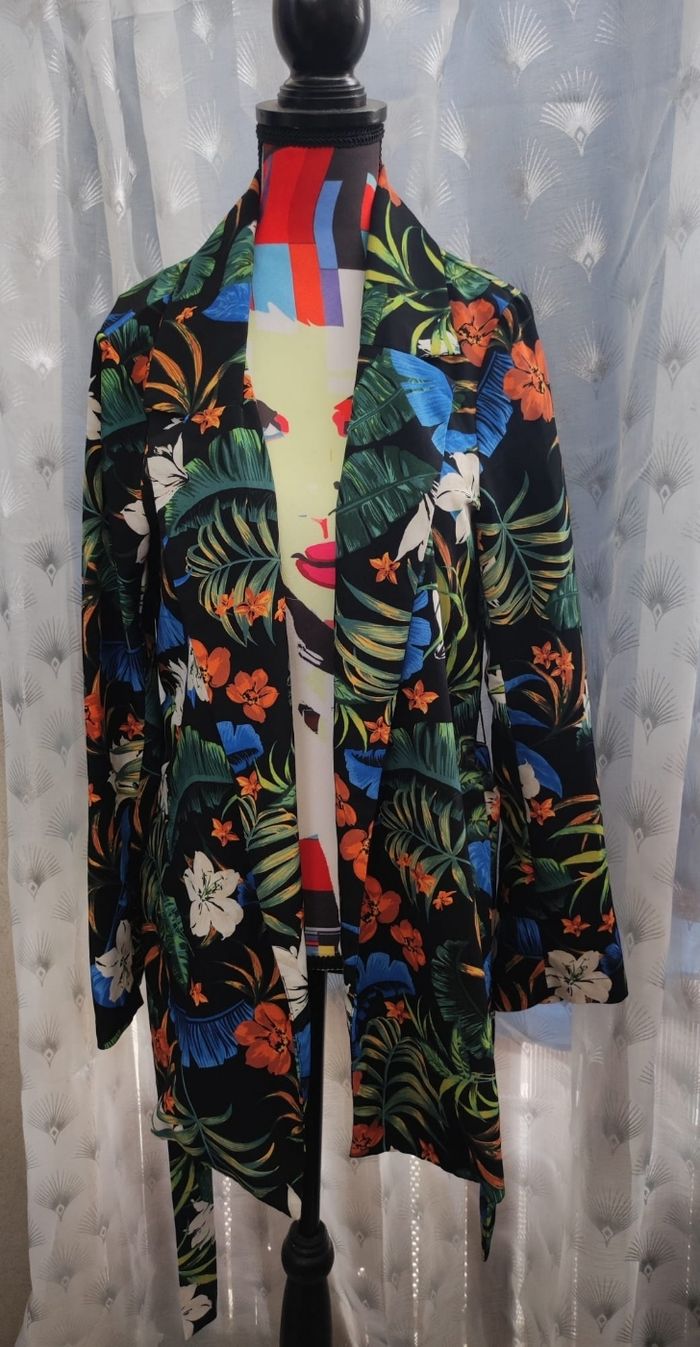 Kimono imprimée végétaux taille M - photo numéro 3