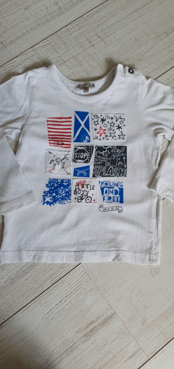 Tee-shirt manches longues grain de blé 24 mois