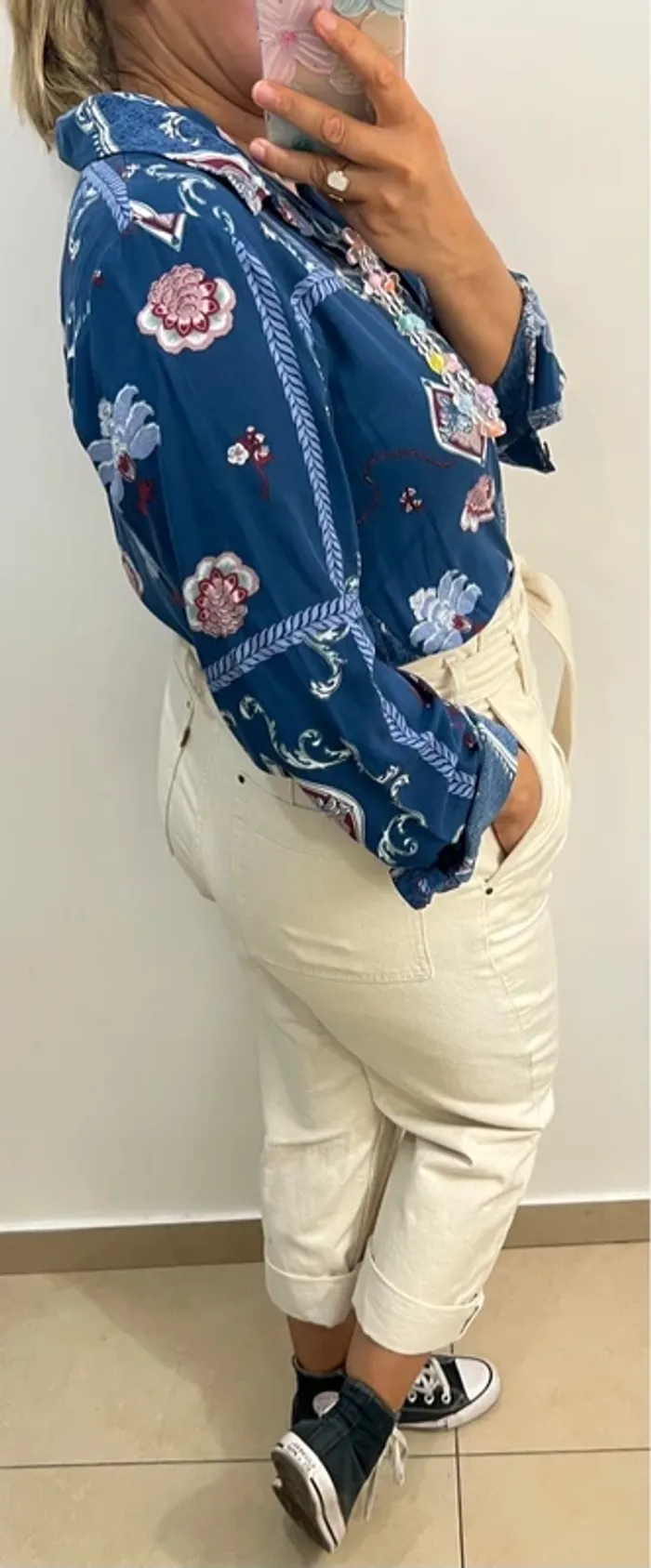 Chemise bleue imprimée - photo numéro 6
