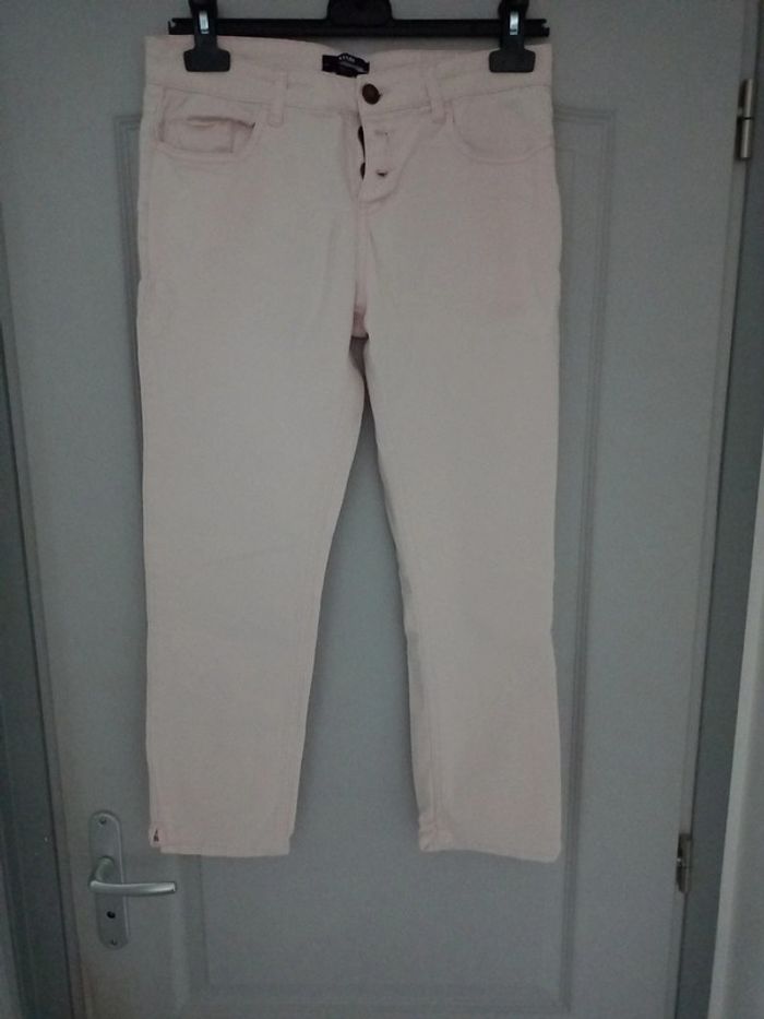 Jean 3/4 rose pâle