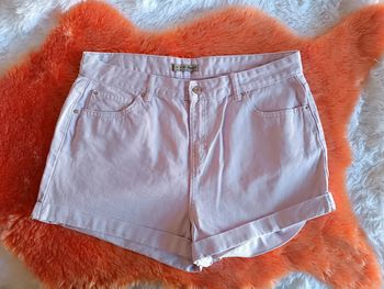 Short en jean taille haute lilas T. 44 Denim Co