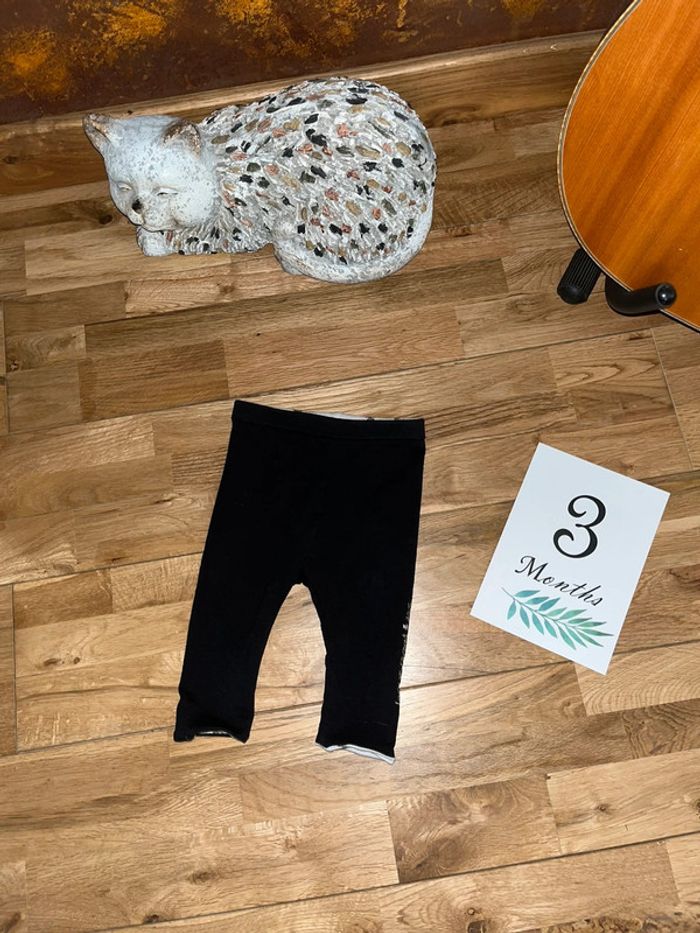 Legging noir et motif ananas réversible ikks 3 mois/59 cm - photo numéro 3