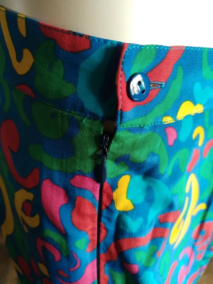 Jupe skirt bariolé vintage rétro printemps été coloré - photo numéro 3