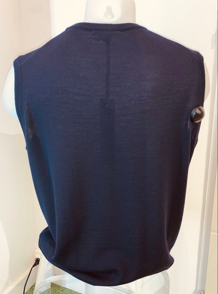 Débardeur col V laine mérinos Privati Firenze - photo numéro 2