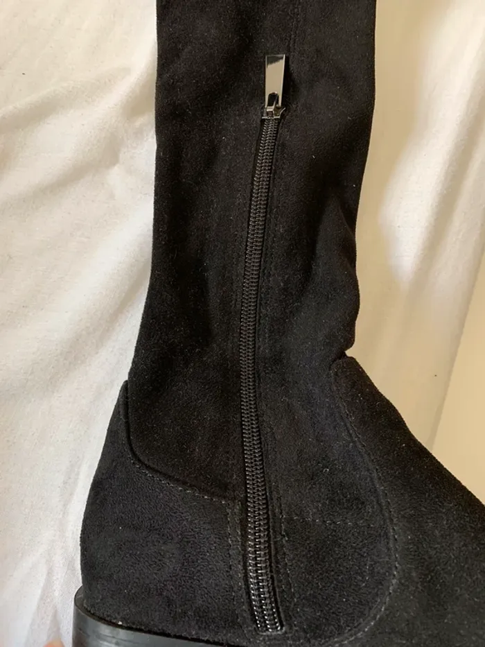 Cuissardes effet daim noires - photo numéro 5