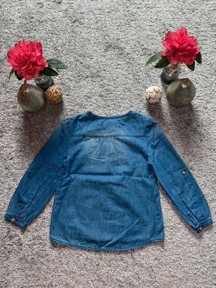 🌺Blouse style jeans bleu Taille 6ans/114cm🌺 - photo numéro 5