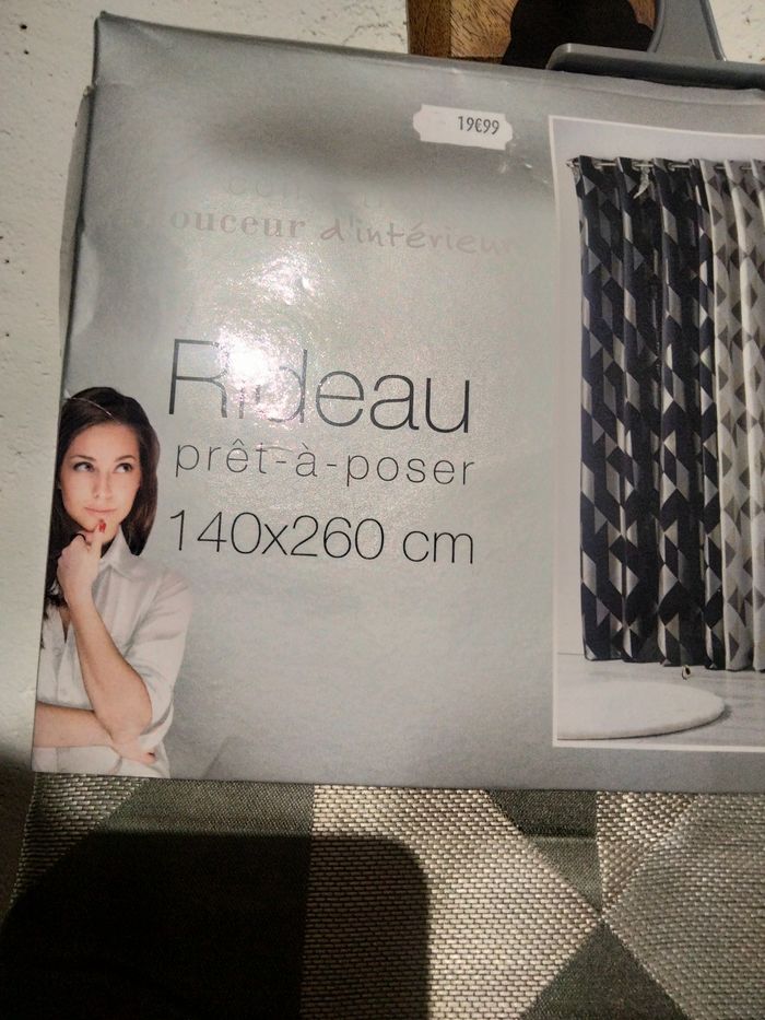 Rideau Jacquard trilogy taupe 140x260 - photo numéro 3