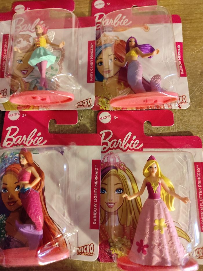 Lot De 6 Mini Figurines Barbie Princesse - photo numéro 2