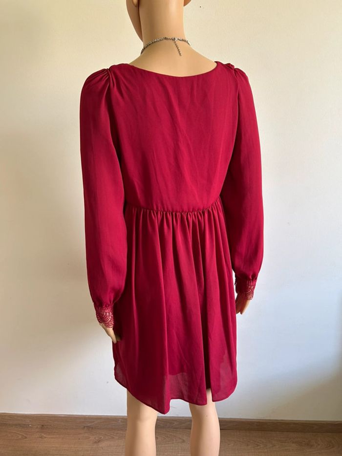 Robe bordeaux à manches longues Naf Naf taille 36 jamais portée - photo numéro 8
