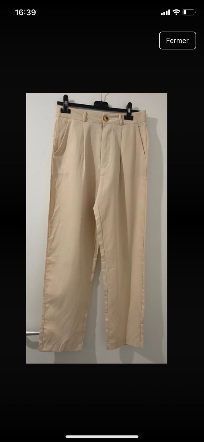 Pantalon beige léger taille 36