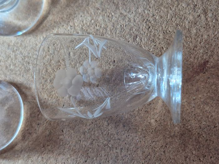 Lots de 6 verres à digestif gravés Vintage - photo numéro 4