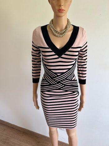 Robe rayée rose claire et noire Morgan taille M jamais portée