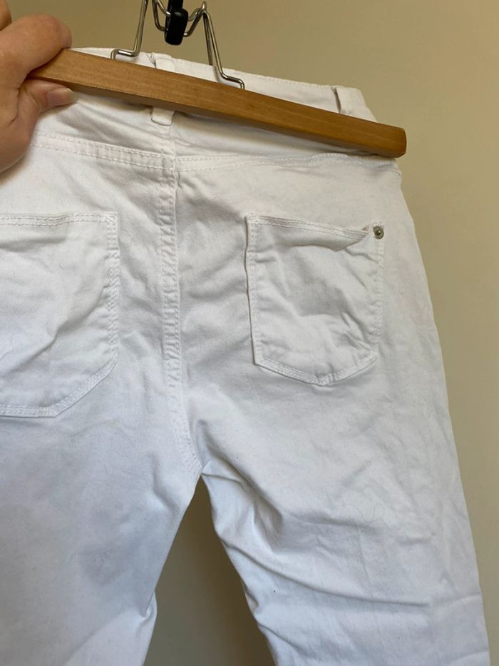 Jean blanc Camaïeu slim femme taille 36 - photo numéro 5