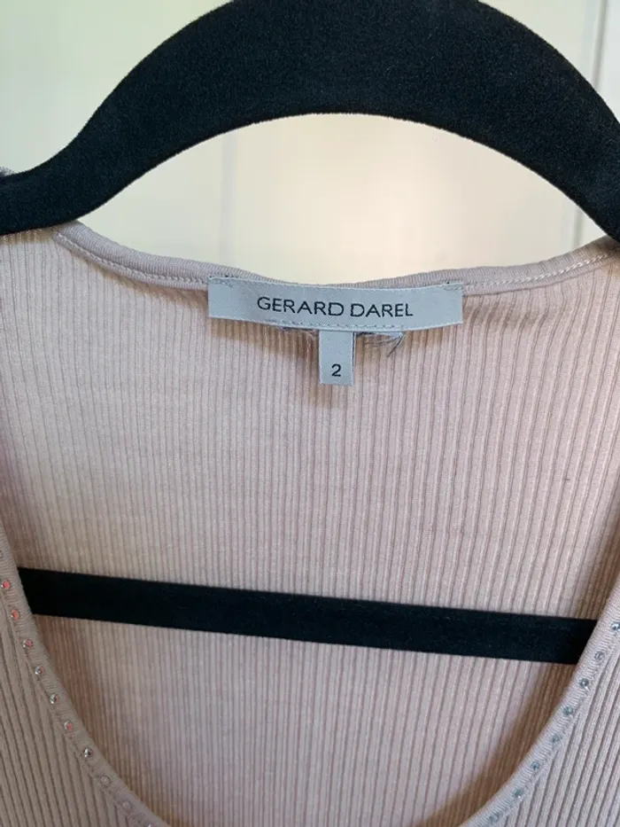 Top à paillette Gérard Darel beige taille 2 - photo numéro 2